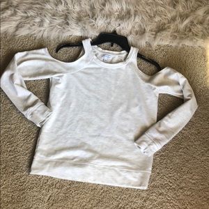 Long sleeve with shoulders cut out top.